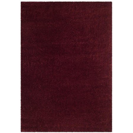 SAFAVIEH Laguna Shag Power Loomed Small Rectangle Area RugMaroon 4 x 6 ft. SGL303R-4